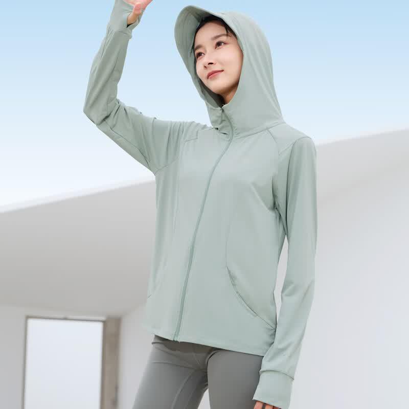 Camel Women's UPF 50+ Ice-Feel Sun Protection Hooded Jacket