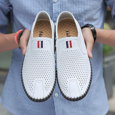 Pánské mokasíny Loafer Řidičské boty Pohodlné bílé Ploché Neformální Slip on Summer Outdoorové letní boty velkých velikostí