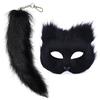Furry Half-Face Fox Mask for Halloween Carnival Parties Realistic Animal Mask Cosplay Performances Unique Costume Accessory