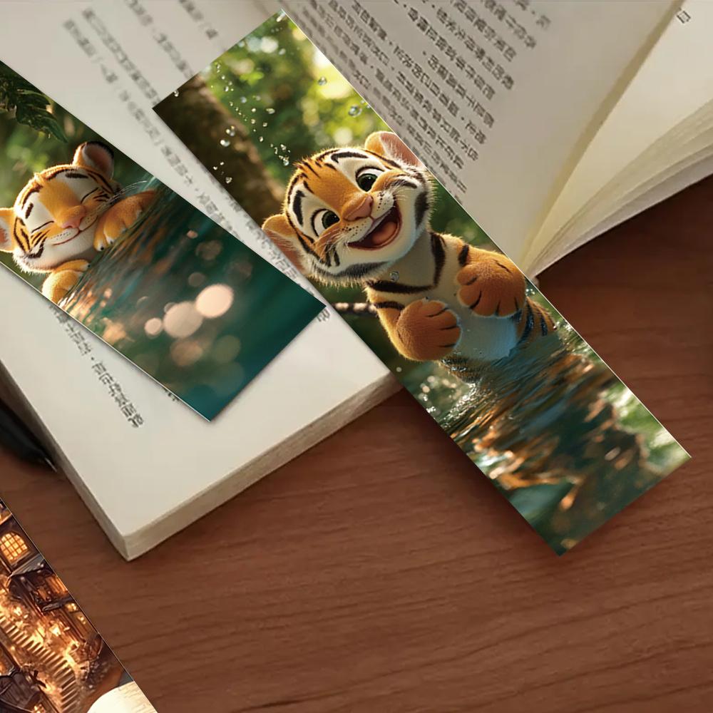 32pcs, Cartoon Animals Collection Bookmarks, Panda, Tiger, Lion, For Teachers, Readers and Lovers, Gift, Party, Birthday