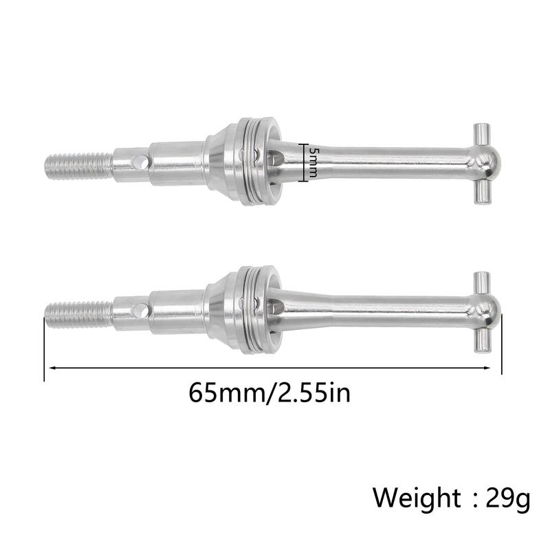 1/14 MJX Hyper Go Truck 14301 14302 14303 2Pcs Metal CVD Drive Shafts Dog Bone RC Car Upgrade Parts 14410