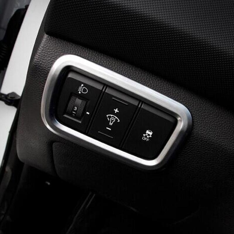 Car ABS/Stainless Steel Stick Cover For Hyundai Creta IX25 2014 2015 2016 2017 2018  Front Head Light Switch Trim Frame Lamp