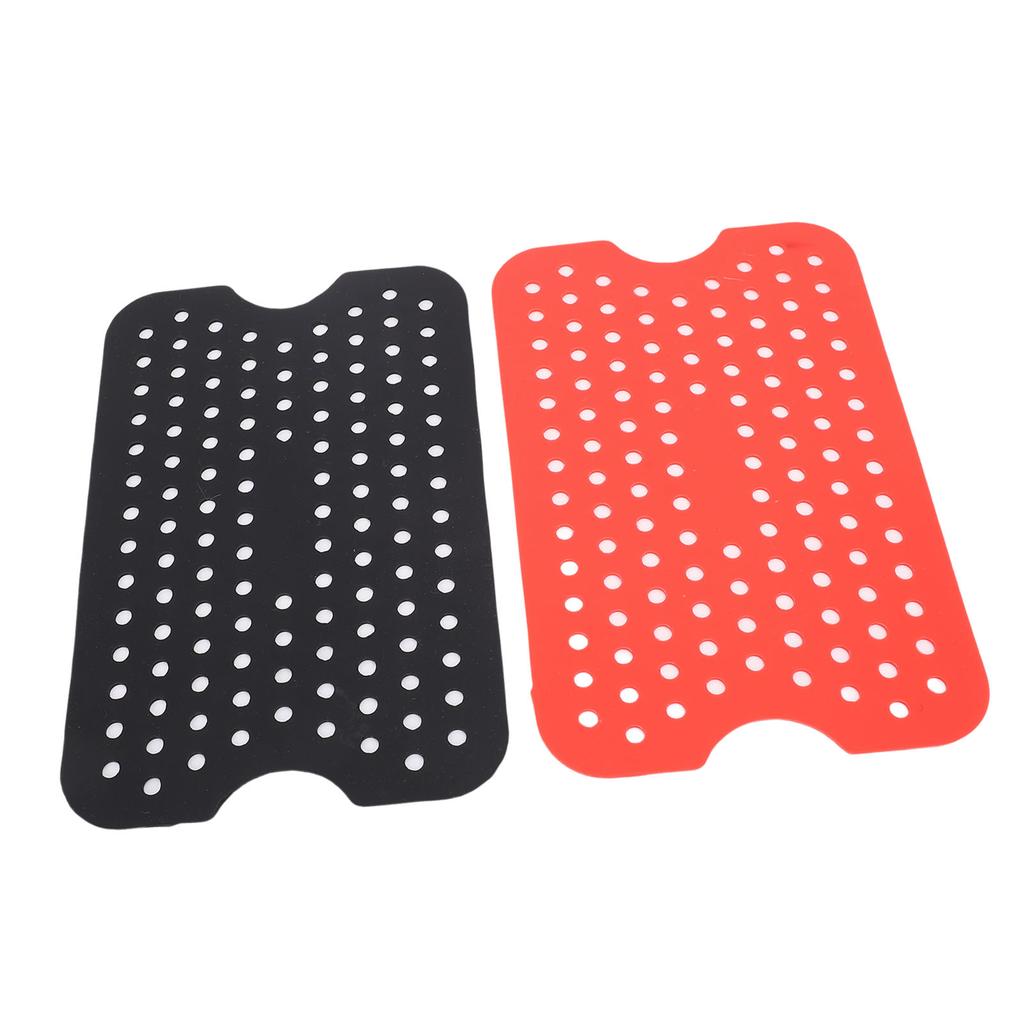 6 ks Silikonové podložky do fritézy Anti Vysoká teplota Snadno se čistí pro Mikrovlnnou troubu Černá Červená