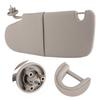 Front Left Sun Visor Replacement LeftHand Drive 1CT11BD1AA Fit for RAM 1500 2500 3500 W O Overhead Console Gray