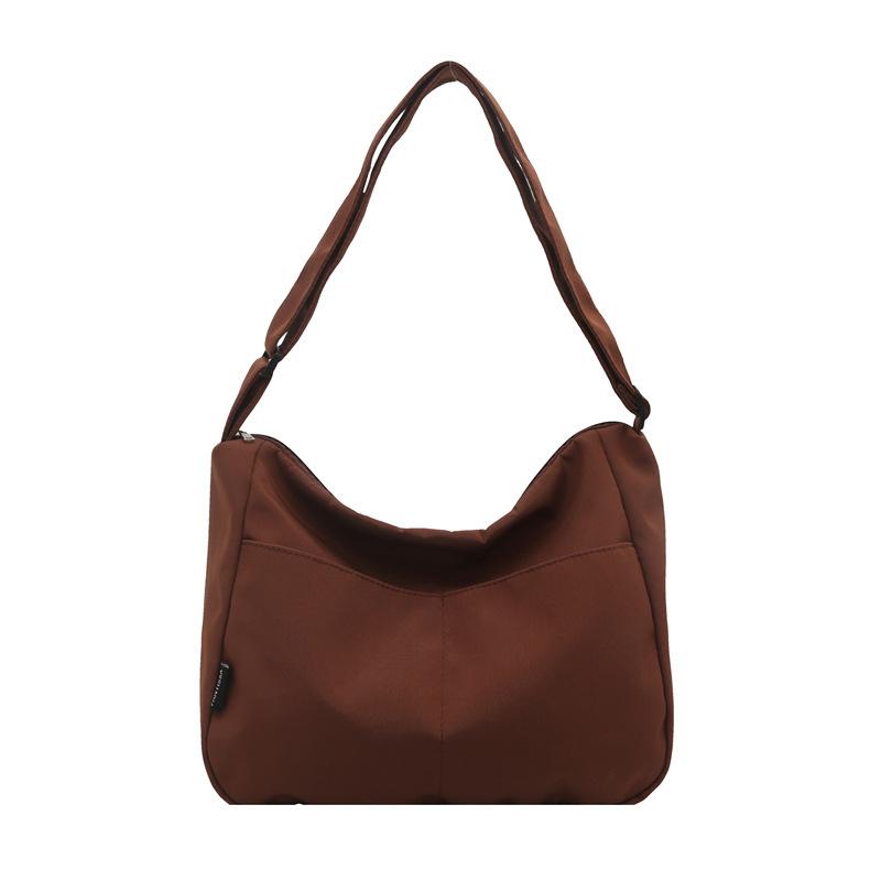 

Large-capacity bag women s 2025 spring new niche commuter tote bag college student class shoulder bag messenger bag коричневый