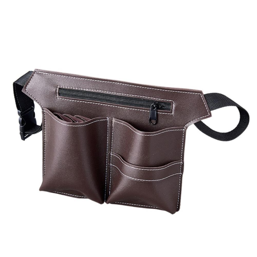 

Парикмахерская сумка для ножниц из искусственной кожи, сумки для хранения зажимов, гребней, набор инструментов, водонепроницаемая кобура, сумки-держатели для инструментов на открытом воздухе коричневый