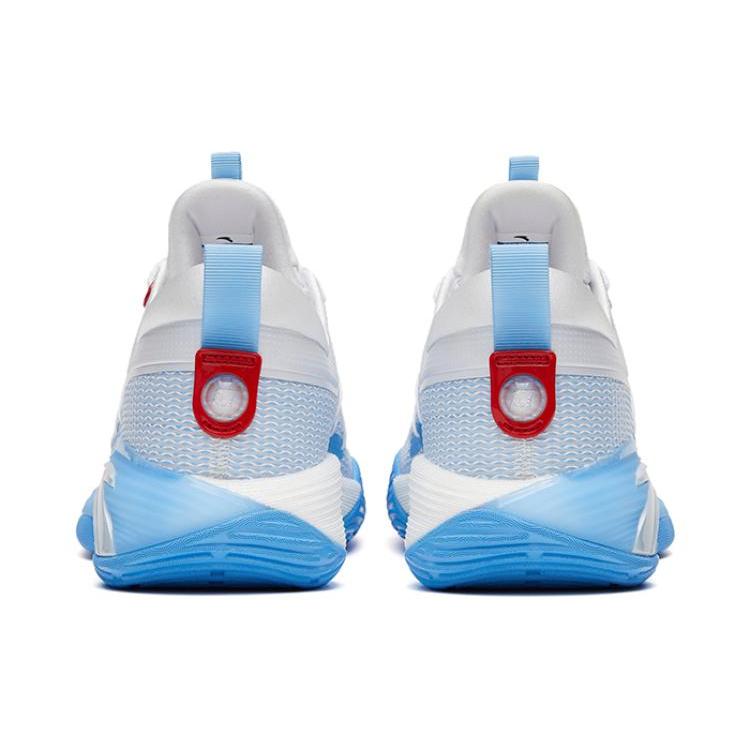 Anta Nitrogen Technology Cushioning Slip Resistant Low top Basketball Shoes Men's White Blue, Los Angeles, Mann PE 912321105S-4