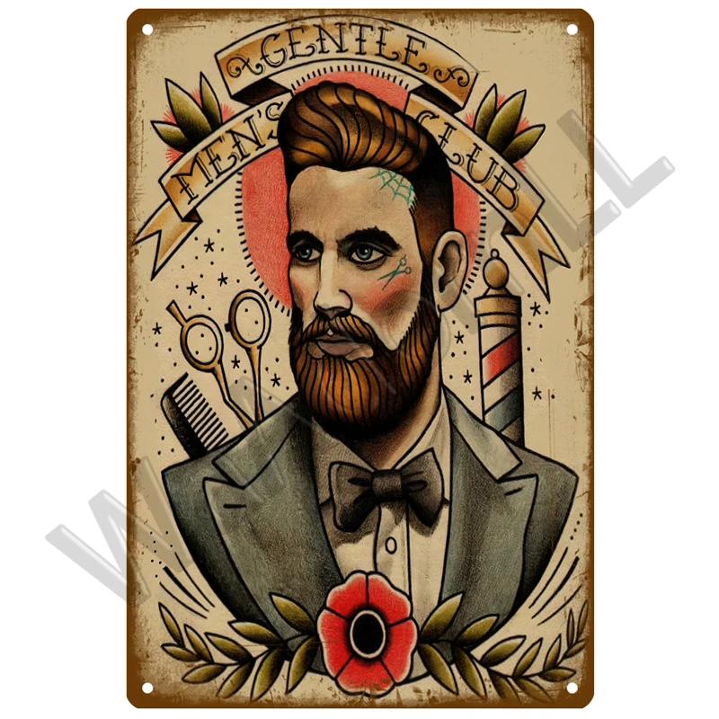 Barber Shop Retro Pub Bar Decoration Tin Sign Shabby Chic Home Decor Plaque Metal Sign Wall Poster Vintage Decor Art Vintage