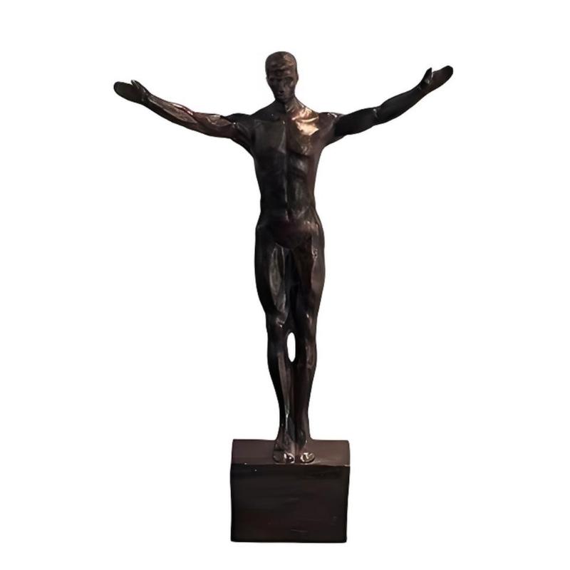 Sportfiguren Wandkunst, Erhabene 3D-Sportlerfigur für die Innenraumgestaltung mit klarem Thema und starkem visuellen Charakter