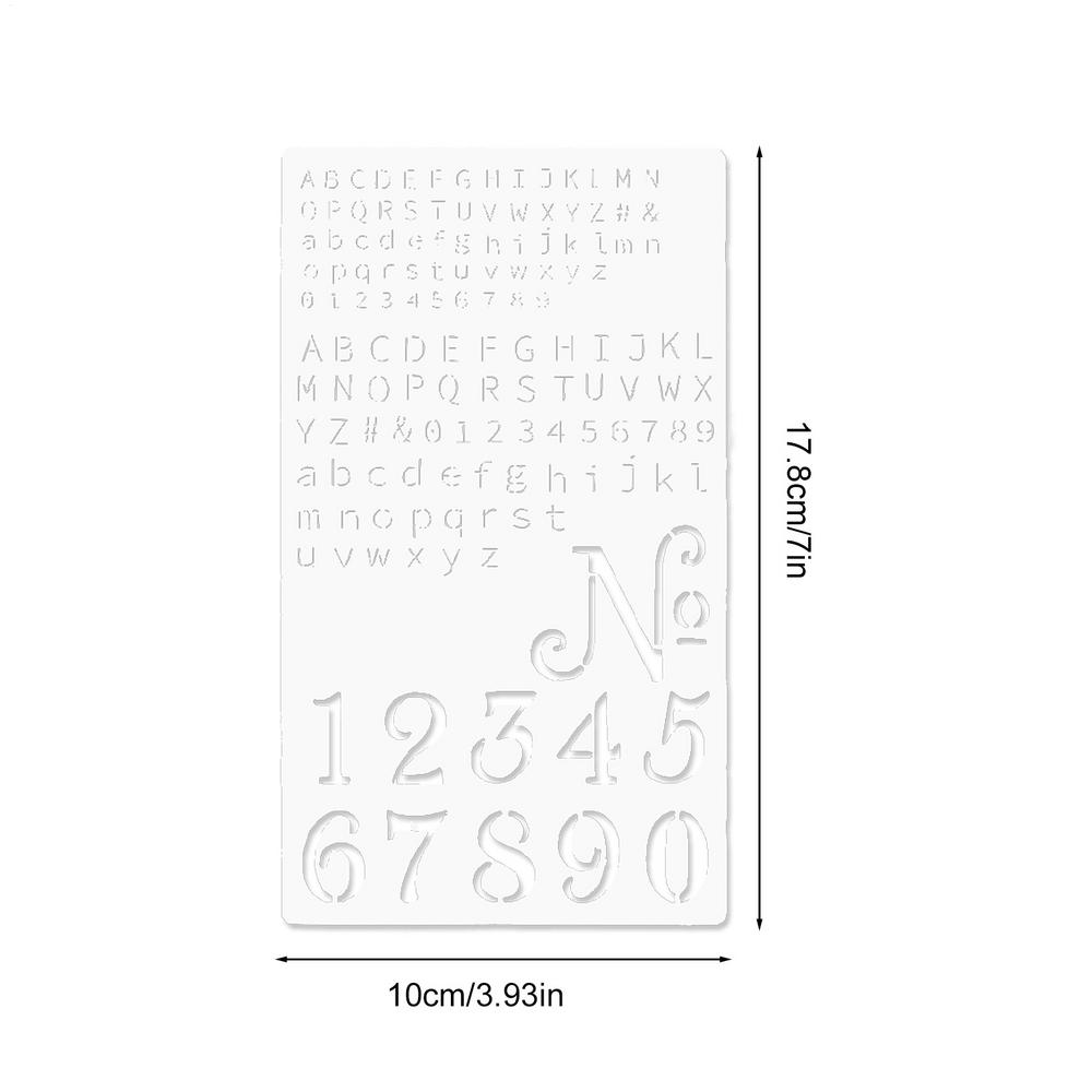 Металлические трафареты для дневника, 4 шт., нержавеющая сталь, металлические трафареты для bullet journal, для мелких букв, маленьких цифр, планировщика