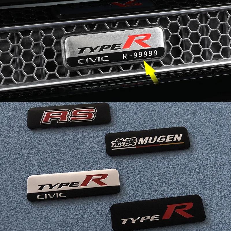 Car Aluminium Emblem Sticker Accessory For  Civic FIT Accord Prelude CRV 5th Mugen City CRZ CRX Jazz HRV Pilot Odyssey Insi