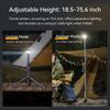 Portable Camping Light Telescopic Flashlight With Remote Control LED Work Light Rechargeable Magnetic Base Hiking Emergency Ligh