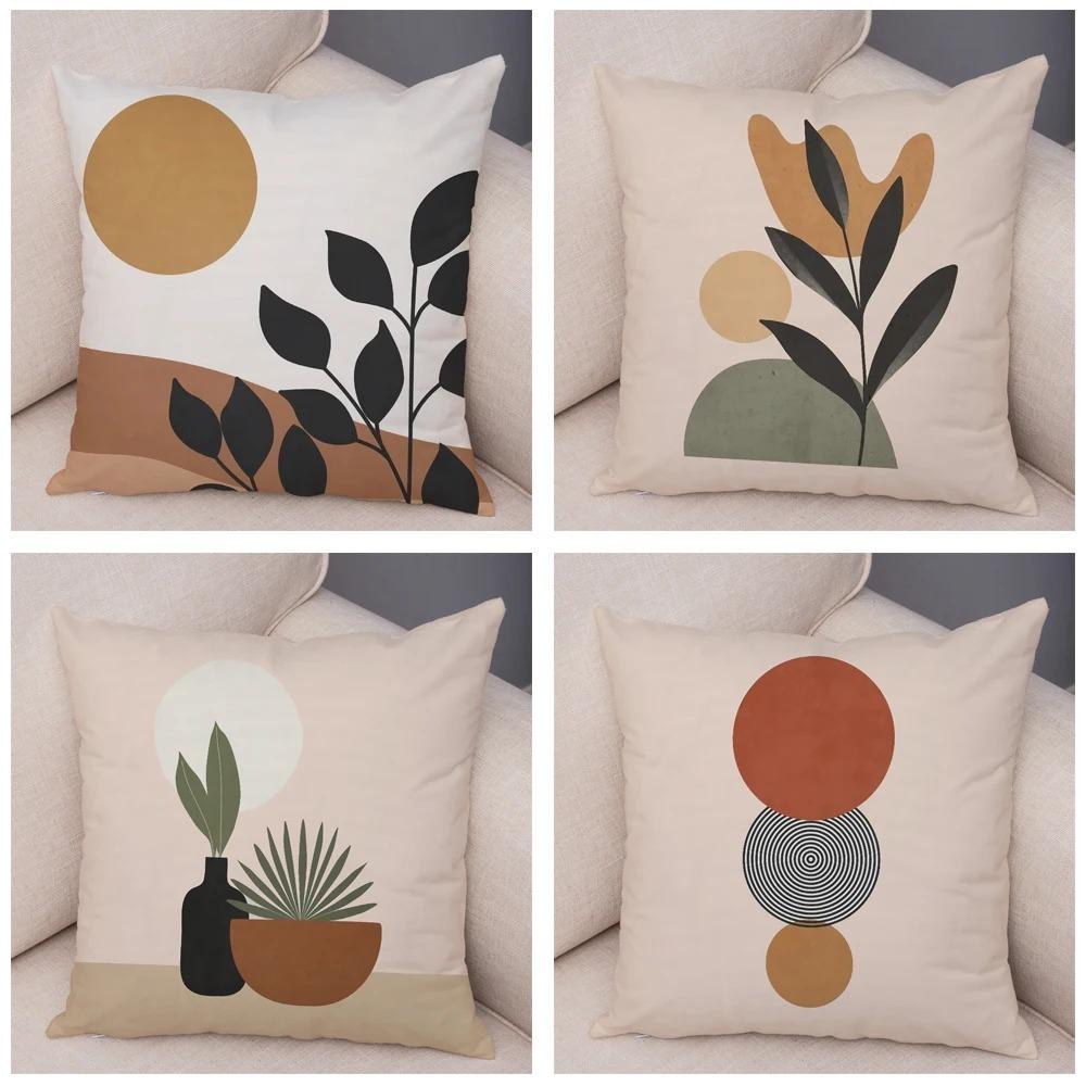 Simple Illustration Style Pillowcase Interior Decoration Office Living Room Home Pillowcase