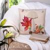 Tudomro 4 Pcs Mushroom Pillow Case 18 x 18 Inch Decorative Square Couch Pillow Cover Cute Cotton Linen Throw Pillowcase for Sofa Living Room Bed