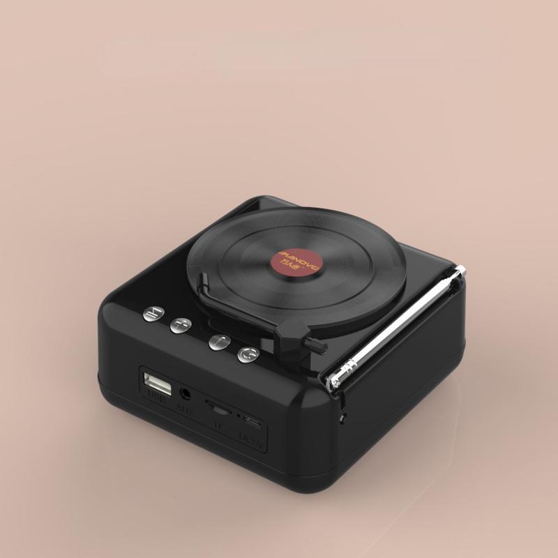 

Портативный Bluetooth-динамик с большой батареей, винтажная виниловая пластинка, звуковые эффекты HIFI, суперрезервное радио, новый размер 112,4*105*57 мм