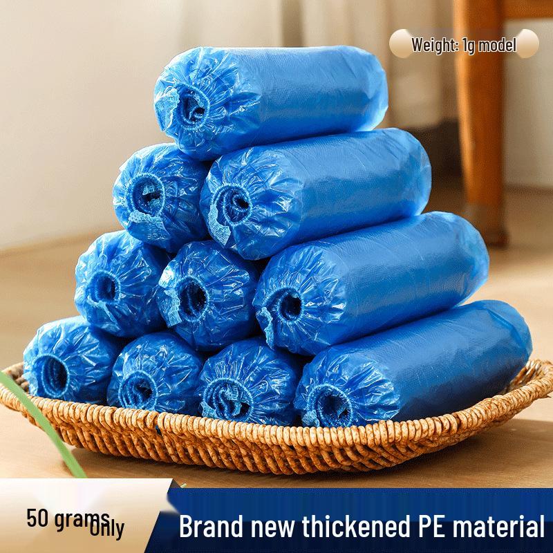 Waterproof Non-Slip PE Shoe Covers for Indoor Use - Thick, Wear-Resistant, Dustproof, and Rainproof for Adults and Students