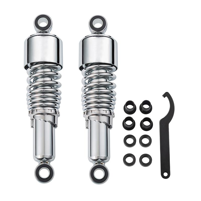 267mm Motorrad Einstellbare Stoßdämpfer Aluminium Schwarz Chrom Hinterradaufhängung Für Touring Road King Electra Glide
