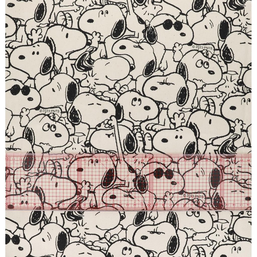 KIYOHARA PEANUTS Snoopy Fabric Oxford Monochrome KN Generation 109cm Width X 1m Cut 771270
