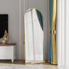 Tempered glass makeup mirror with aluminum alloy frame arch shaped 1620 * 530mm gold color