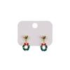 2 Pcs Christmas Tree Xmas Dangle Eardrop Christmas Elk Santa Claus Earrings  Gifts