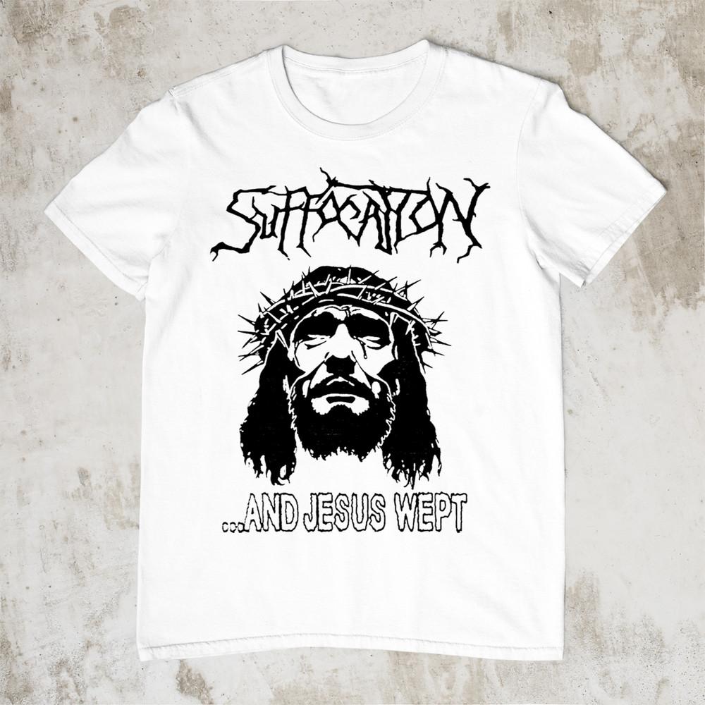 

NEW Suffocation Band AND JESUS WEPT White All Size Shirt AR917 Unisex T-Shirt S