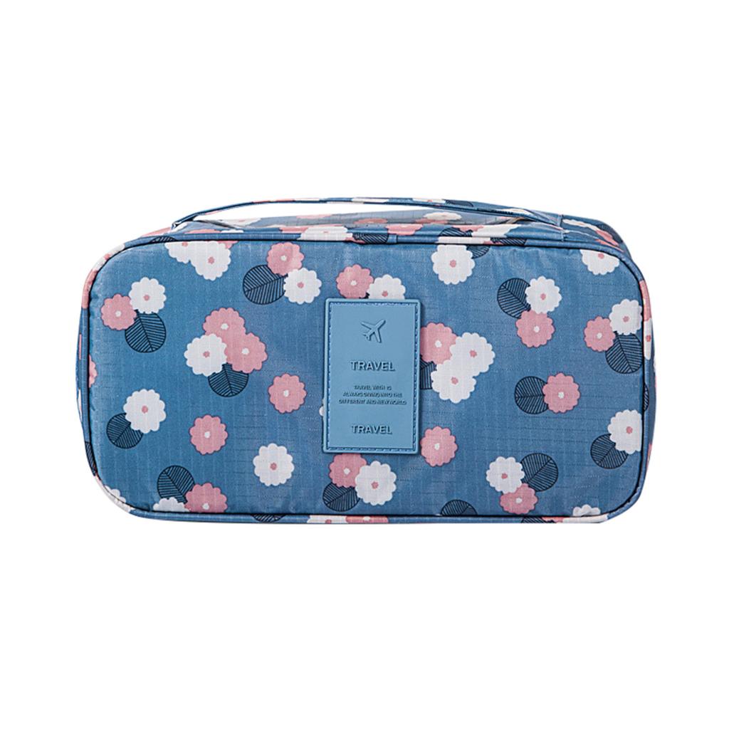 Portable Pattern Travel Underwear Bra Storage Box Storage Bag