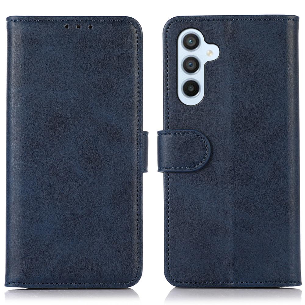 

Чехол для Samsung Galaxy A56 5G Кожаный чехол-кошелек с текстурой коровьей кожи с подставкой Blue