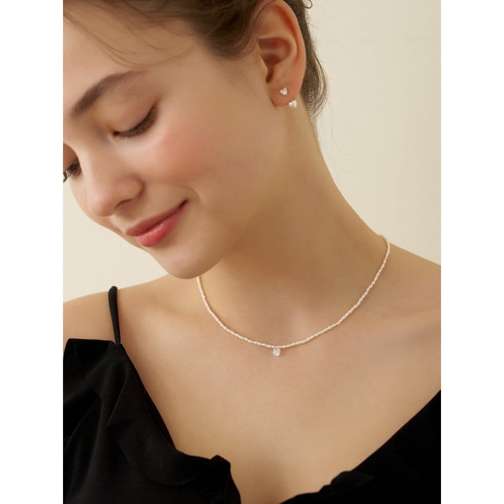 One-Point Petite Pearl Necklace_Nz1156