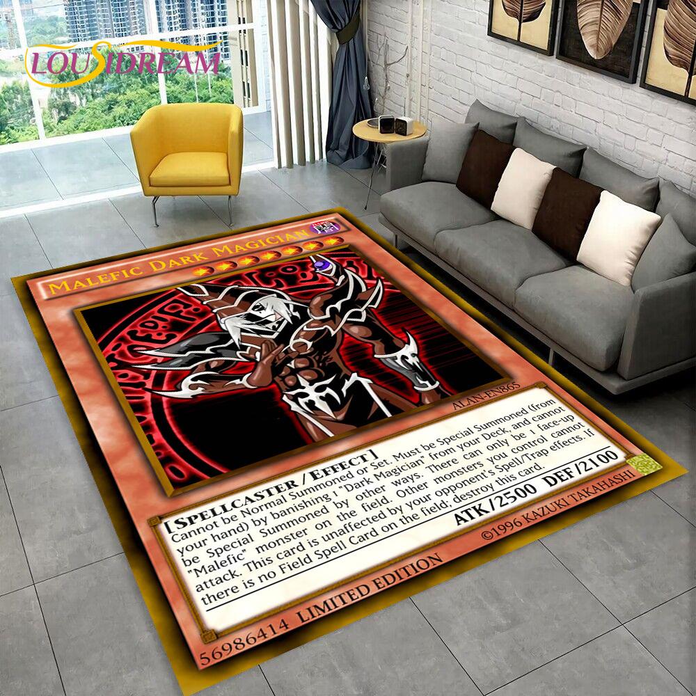 Monster Gold Card Cartoon Yu-Gi-Oh Anime Blue Eyes Dragon Game Covor Covor pentru dormitor Living Room Decor canapea, Covoraș