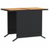3 Piece Bistro Set with Cushions Black Poly Rattan