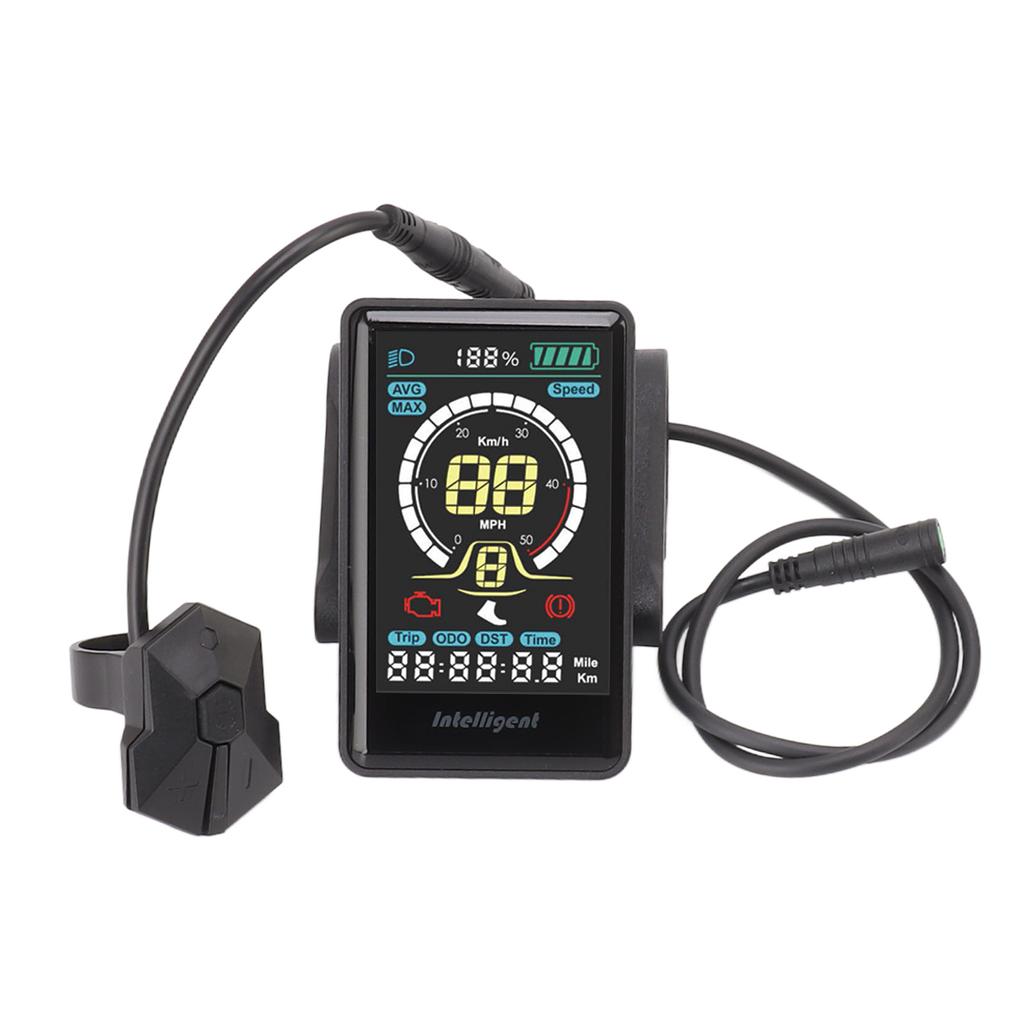 Electric Bike LCD Display Colorful Universal Waterproof Interface Conversion Meter for Cycling 24V 36V 48V 52V