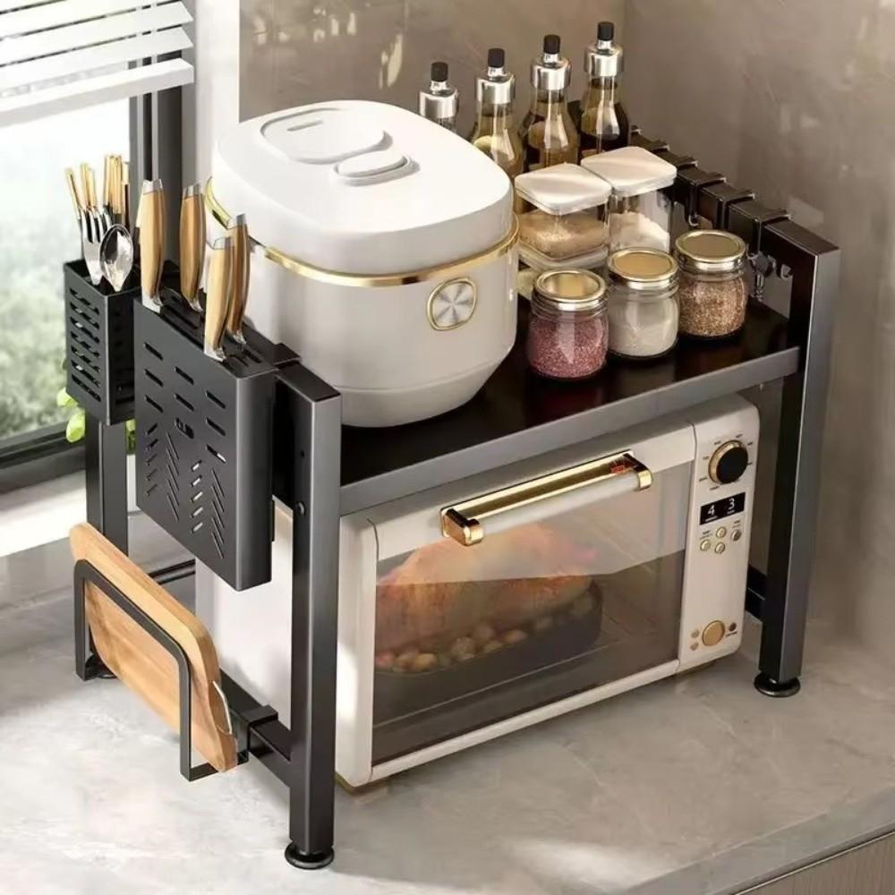 Retractable Metal Kitchen Storage Rack Expandable Oven Storage Shelf Baking Organization