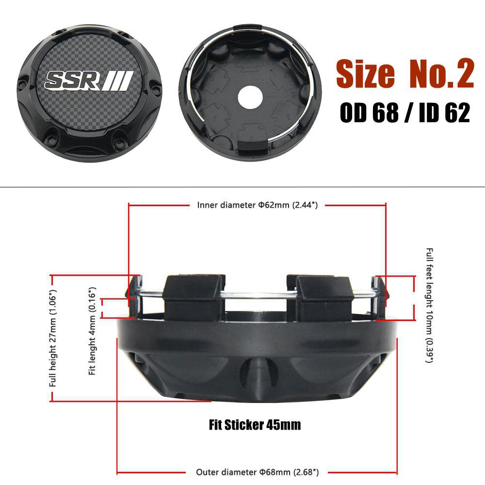 1Set/4PCS 64MM & 68MM Cap For Rims XXR SSR Emblem Wheel Center Cap Sport Car Logo Wheel Cover Hub caps