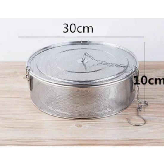 Big Stainless Steel Fine Mesh Strainer Gravy Soup Taste Spice Box Basket Brine Hot Pot Slag Separation Colander Strainers Basket