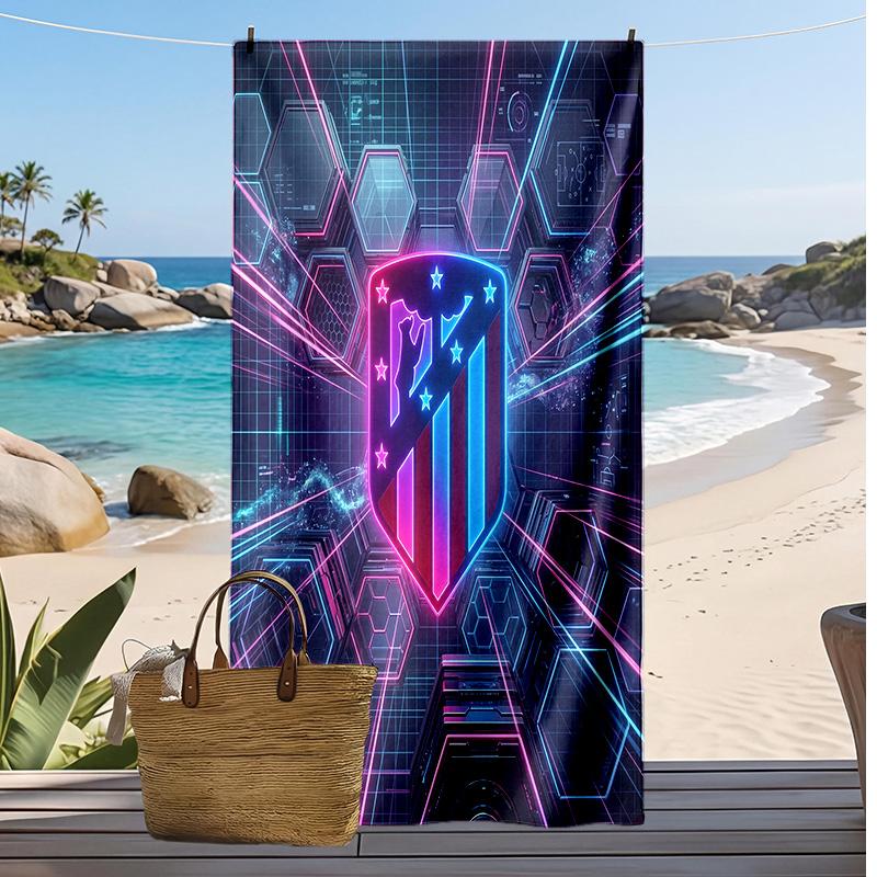 Atletico Madrid Printed Beach Towel Quick Dry Soft TowelPortable Large Rectangular Beach Blanket for Travel Swimming Pool
