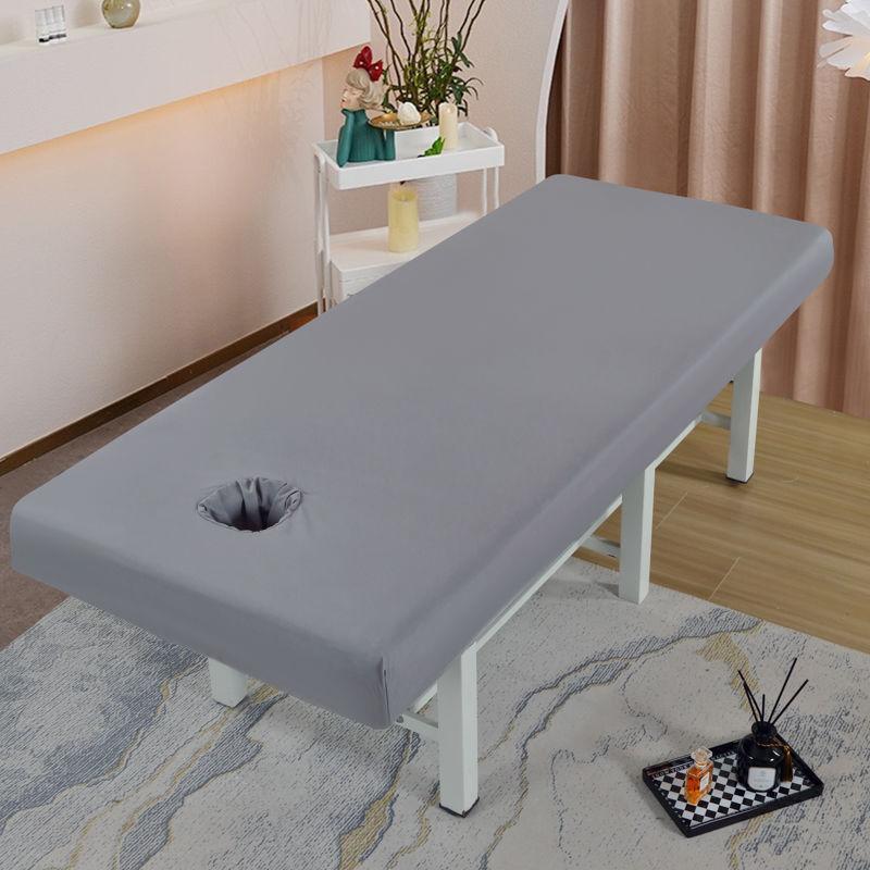 Beauty Bed Cover With Hole Waterproof And Oil Resistant Bed Sheet Special And Perforated Flat Bed Sheets For Spa Clubs
