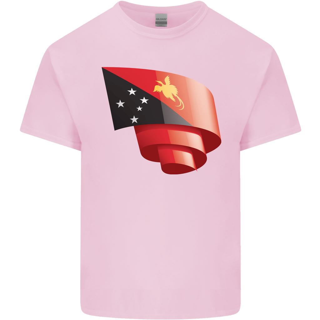 Curled Papua New Guinea Flag Day Football Unisexs Light Cotton TShirt