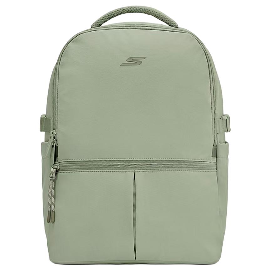 Skechers Classic Logo Fabric Backpack Unisex Backpack Herbal-Beige P325U010-02BV Herbal Beige