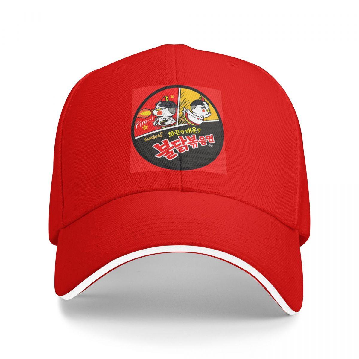 Рамен Buldak со вкусом острого цыпленка Бейсболки Snapback Бейсбольные кепки Дышащие Повседневные Кепки для улицы Унисекс One Size