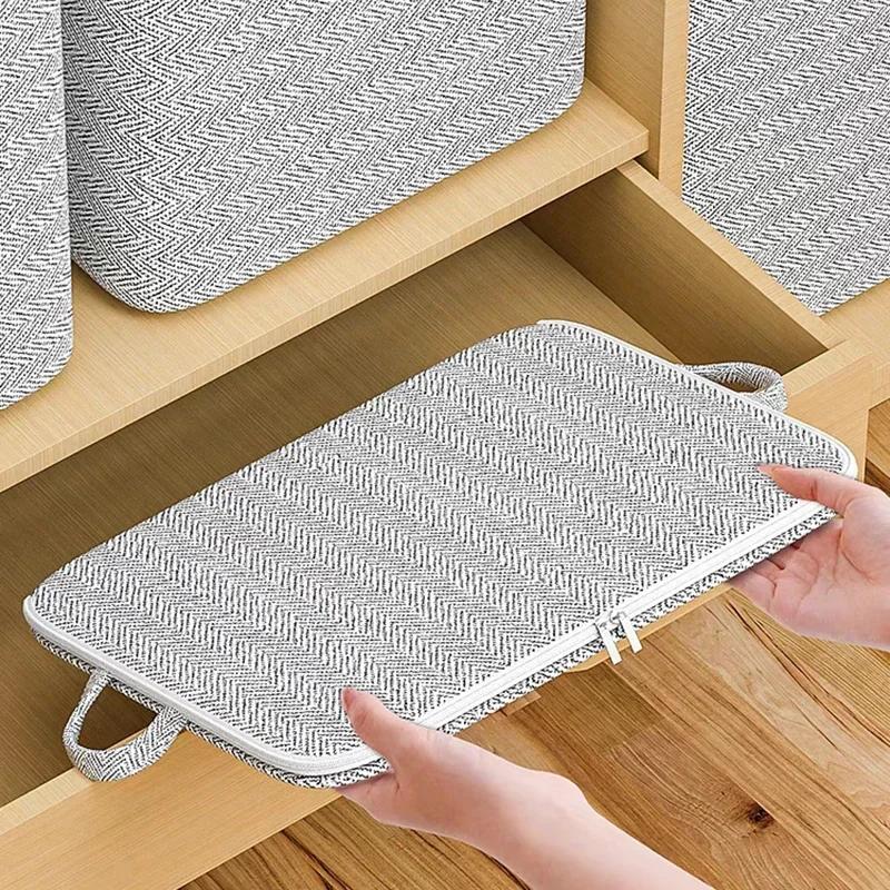 Clothes Storage Bag Wardrobe Organizer With Lids Quilt Organizer With Handle Luggage Moisture-Proof Organizer Household Sorting