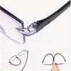 2-piece Frameless Bifocal Reading Glasses PC Lens and Frame Bifocal+1.0 To+4.0- Stylish and Comfortable Rectangular