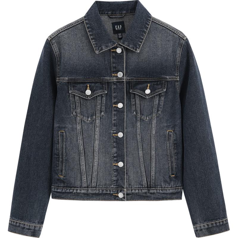 GAP Women s 2026 Spring Retro Washed Denim Jacket