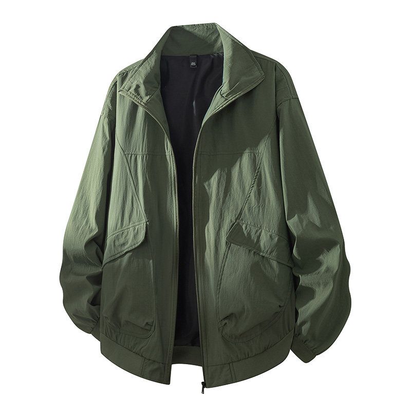 Foreign Trade Export Overplus Order Men's Jacket Spring and Autumn Loose Casual Waterproof Coat Top Men's Coat Fashion