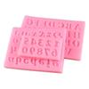 3pcs  Letters Silicone Sugar Cake Mold Chocolate Mold Clay Mold Cake Baking Tools