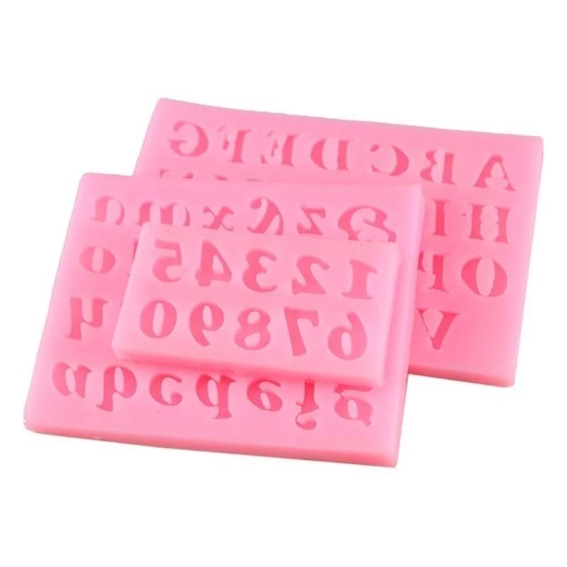 3pcs Letters Silicone Sugar Cake Mold Chocolate Mold Clay Mold Cake Baking Tools