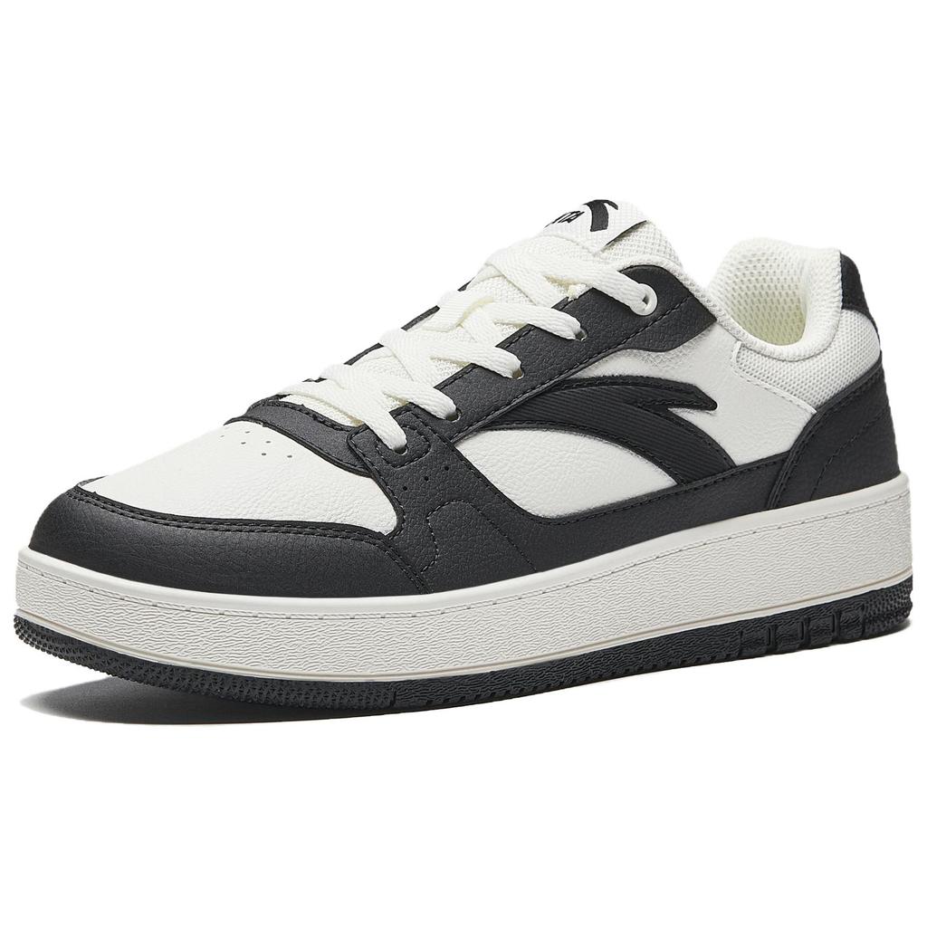 Anta Year 2 Simple Versatile Classic Fashion Durable Lightweight Low-Top Skate Shoes Women sneaker Black White 922548068-5
