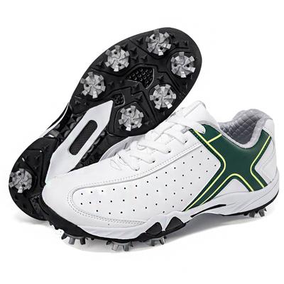 Męskie buty golfowe duże rozmiary 36-46 skórzane profesjonalne buty treningowe golfowe męskie BOA Spin Buckle Outdoor Sport obuwie golfowe