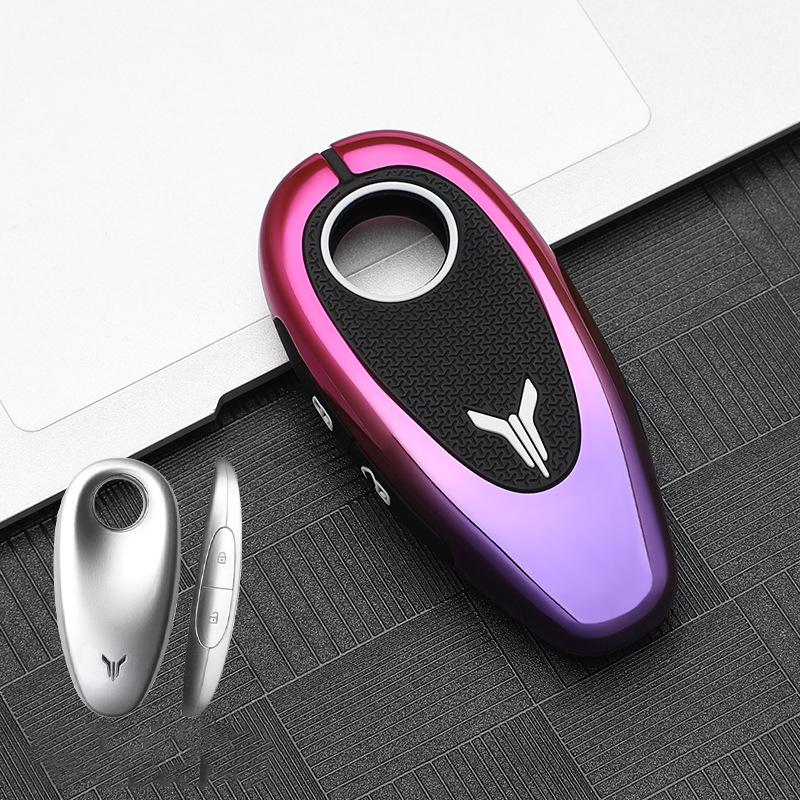 For Voyah Free 2022 2023 2024 2025 Zinc Alloy Car Key Case Cover Holder Chain Protective Shell Interior Decoration Accessories