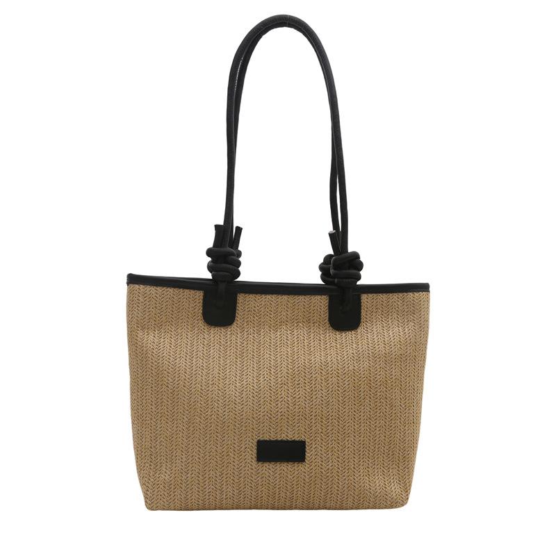 

Сумки Соломенные сумки Этнический стиль Сумки подмышки Стильные и простые сумки-шопперы Универсальные сумки через плечо чёрный