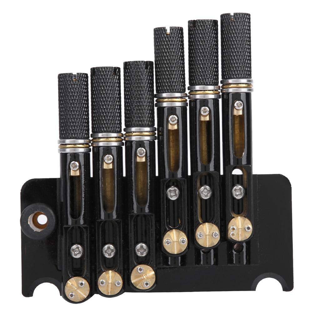 Alomejor 6-String Electric Guitar Bridge Set Headless Bass Bridge Performance Enhancement Durable Easy Installation with Screws